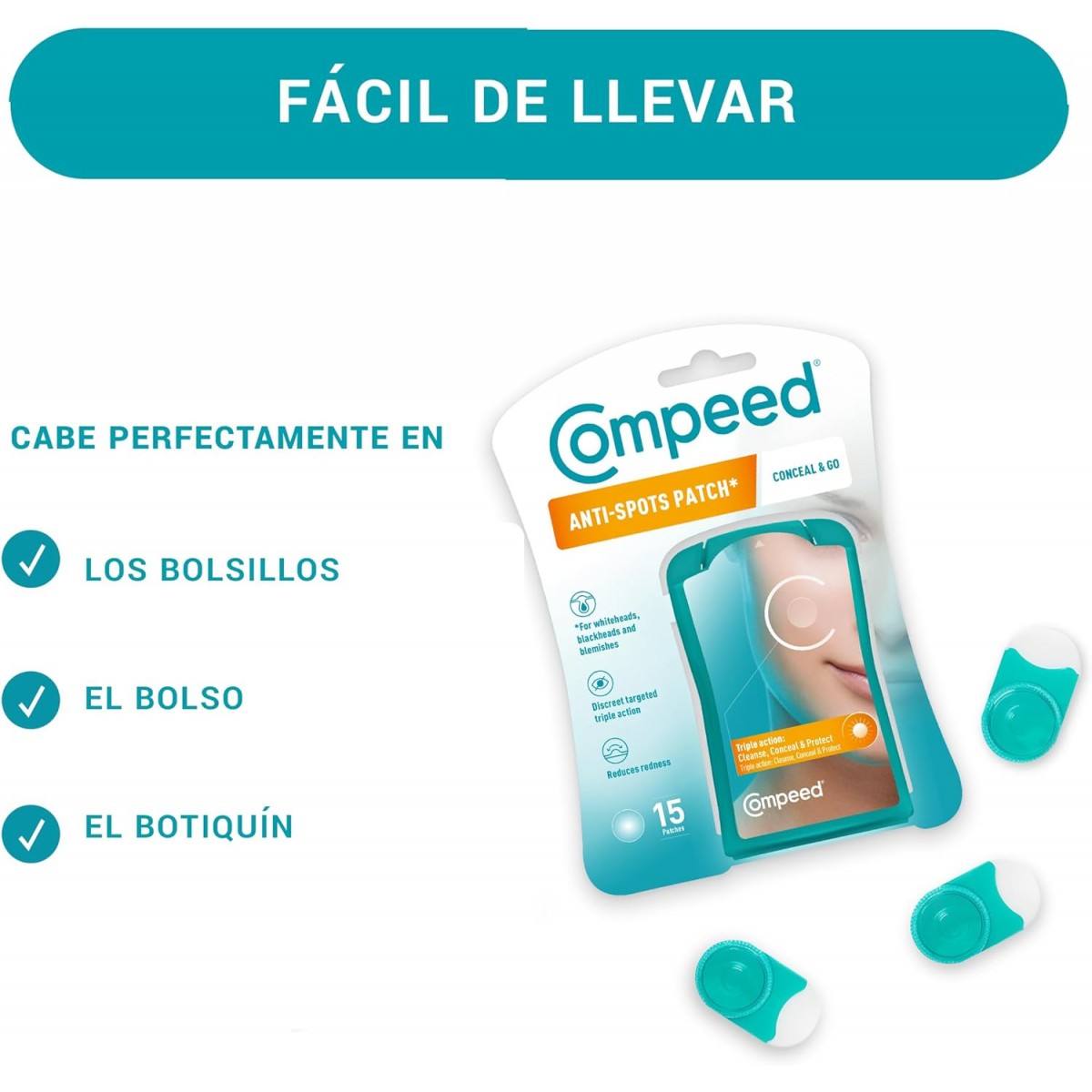 COMPEED® Parche Anti granos* Discreto 15 parches