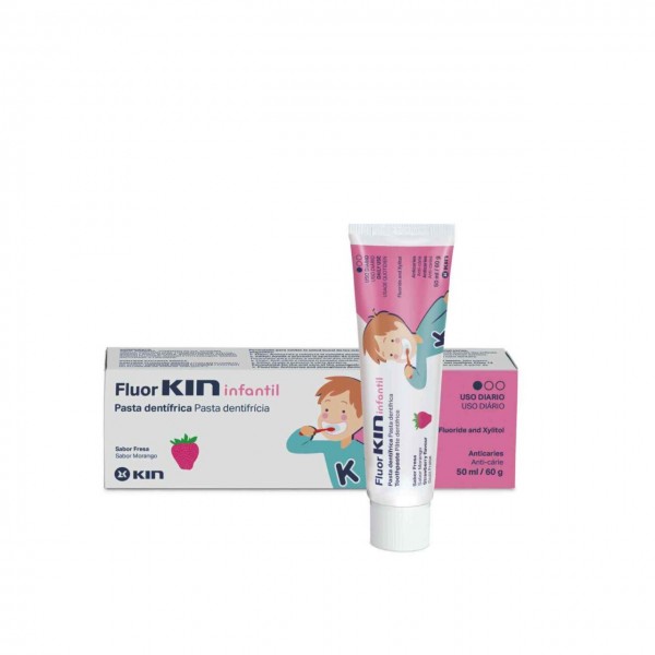 FLUOR KIN INFANTIL PASTA DENTIFRICA 1 TUBO 75 ml + 25 ml...