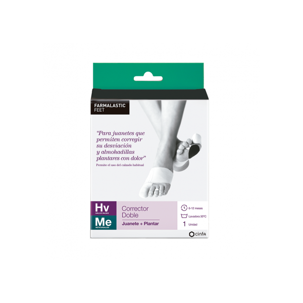 Corrector doble Juanetes y Plantar Farmalastic pie...