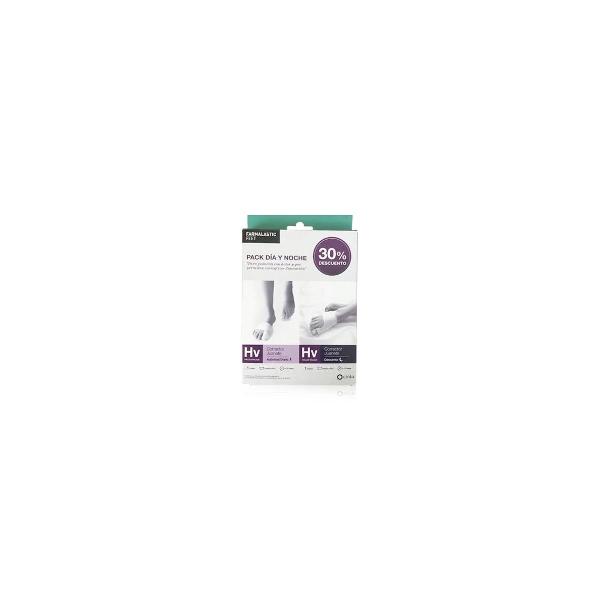 PACK DIA Y NOCHE CORRECTOR JUANETE FARMALASTIC T-M