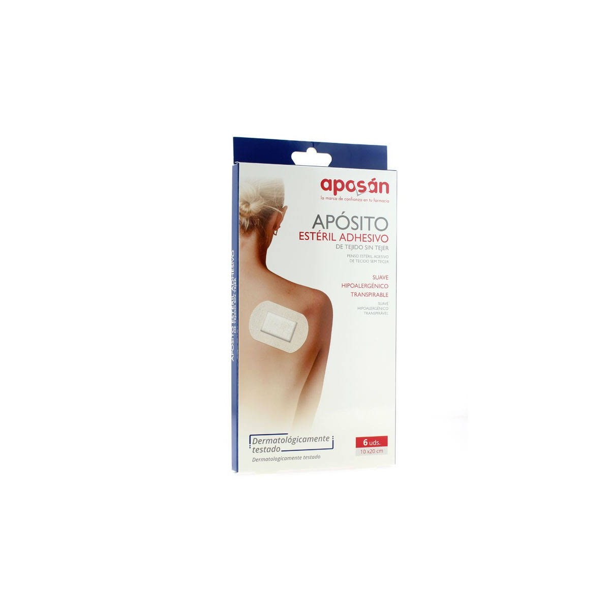 aposito esteril adhesivo tejido sin tejer 10x20cm aposan 6uds