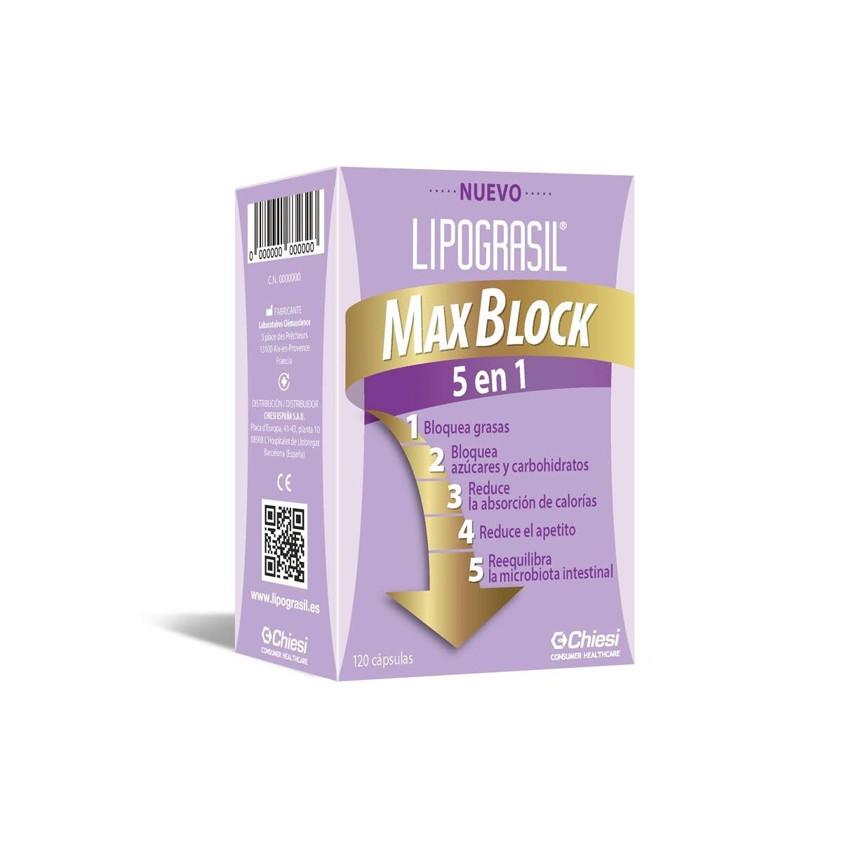 lipograsil max block 5 en 1 120 capsulas