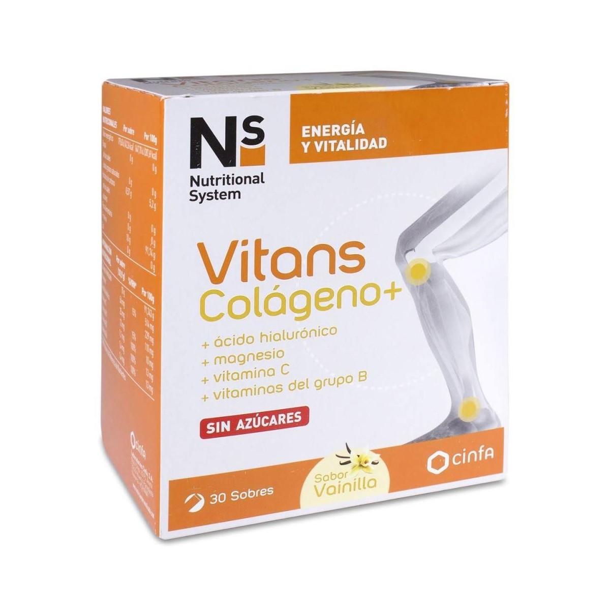 ns vitans colageno 30 sobres vainilla